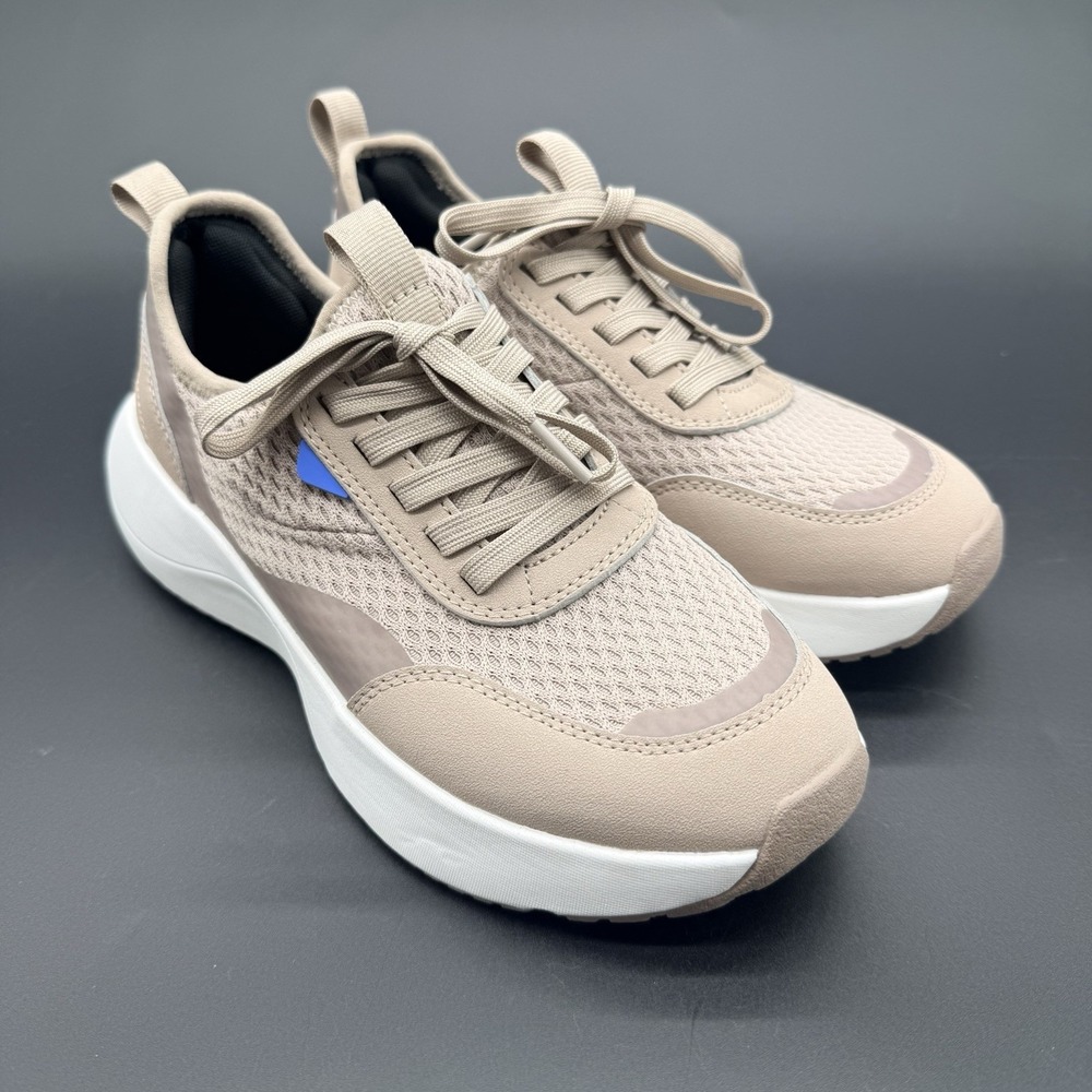 Vessi Torrent Sneaker Women's 7 Beige Taupe Waterproof Lace Up Shoes